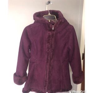 Hemisphere Faux Suede  Purple Girl’s Coat 14